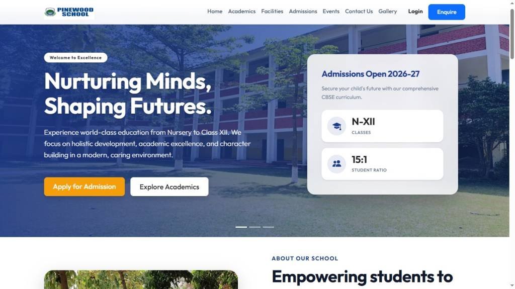 School Website with School Management Software