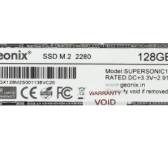 Geonix Black 128GB SSD M.2 2280 SATA III (6Gb/s)|Read Speed Upto 550 Mbps | Internal Solid State Drive(SSD)| 3years Warranty