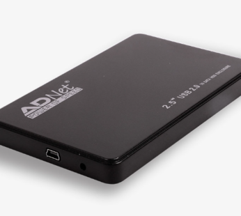 AD NET-POWER OF SPEED USB 2.0 HDD Enclosure Case Cover for SATA SSD HDD | SATA SSD HDD Enclosure High Speed USB 2.0 | Tool Free Installation – Black (AD-CAS-171)