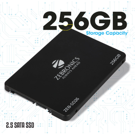 Zebronics SSD ZEB-SD26 256 GB Solid State Drive, TLC, SATA II & SATA III Interface - Image 2